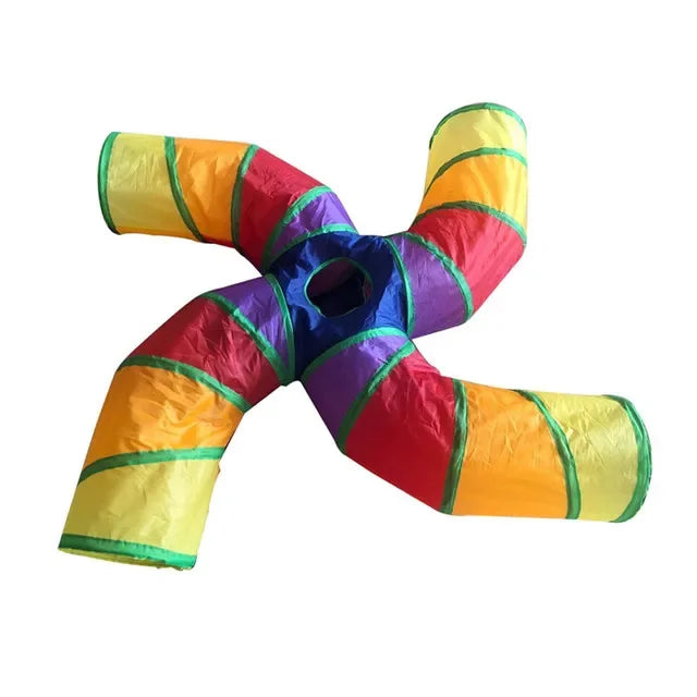 Túnel para gatos con forma de S, divertidos juguetes para gatos, juguetes plegables para gatos, juegos interactivos para conejos, túnel para gatitos, chat para mascotas.