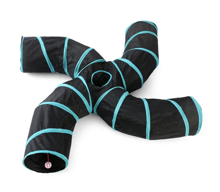 Túnel para gatos con forma de S, divertidos juguetes para gatos, juguetes plegables para gatos, juegos interactivos para conejos, túnel para gatitos, chat para mascotas.