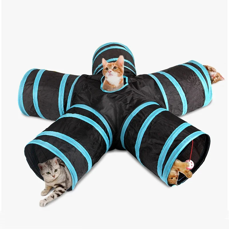 Túnel para gatos con forma de S, divertidos juguetes para gatos, juguetes plegables para gatos, juegos interactivos para conejos, túnel para gatitos, chat para mascotas.