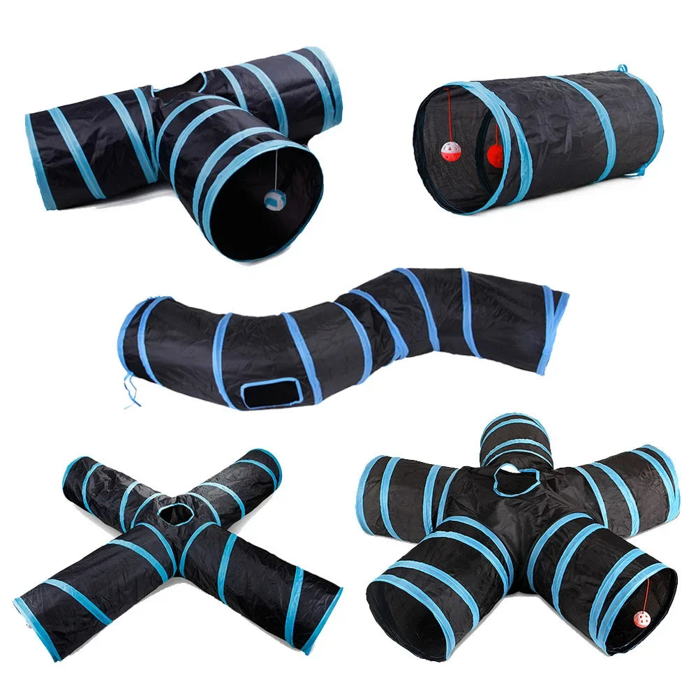 Túnel para gatos con forma de S, divertidos juguetes para gatos, juguetes plegables para gatos, juegos interactivos para conejos, túnel para gatitos, chat para mascotas.