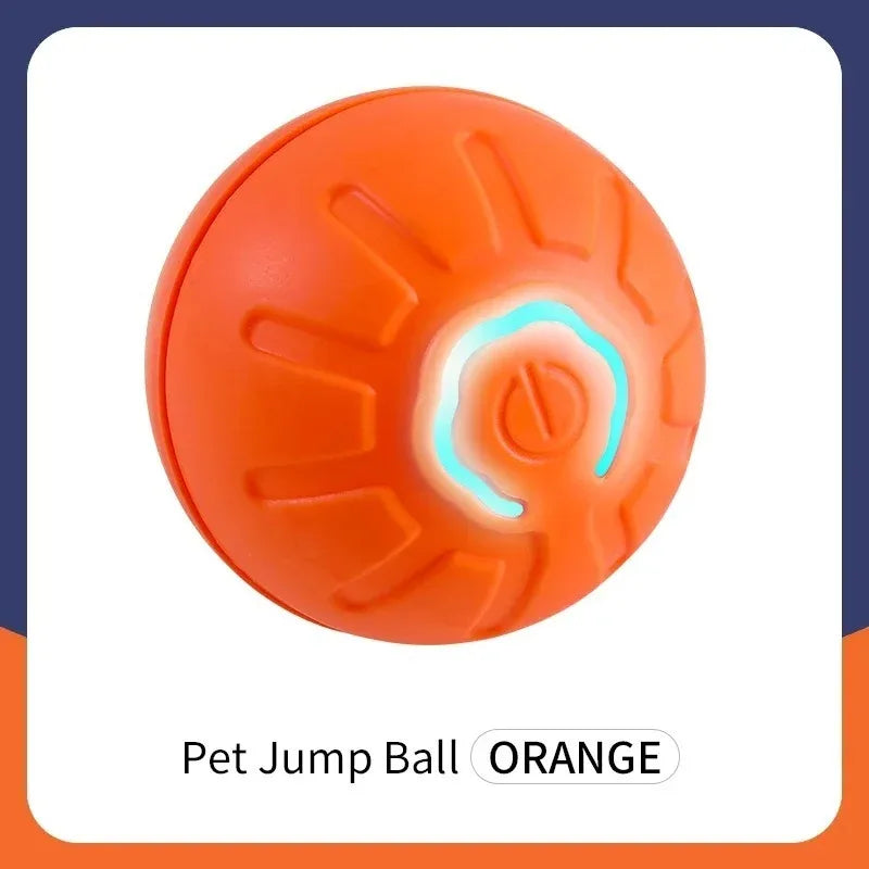 Pelota de juguete interactiva inteligente para perros, pelota de juguete electrónica para mascotas, pelota de juguete USB automática que rebota y rueda con luces RGB para cachorros y gatos.