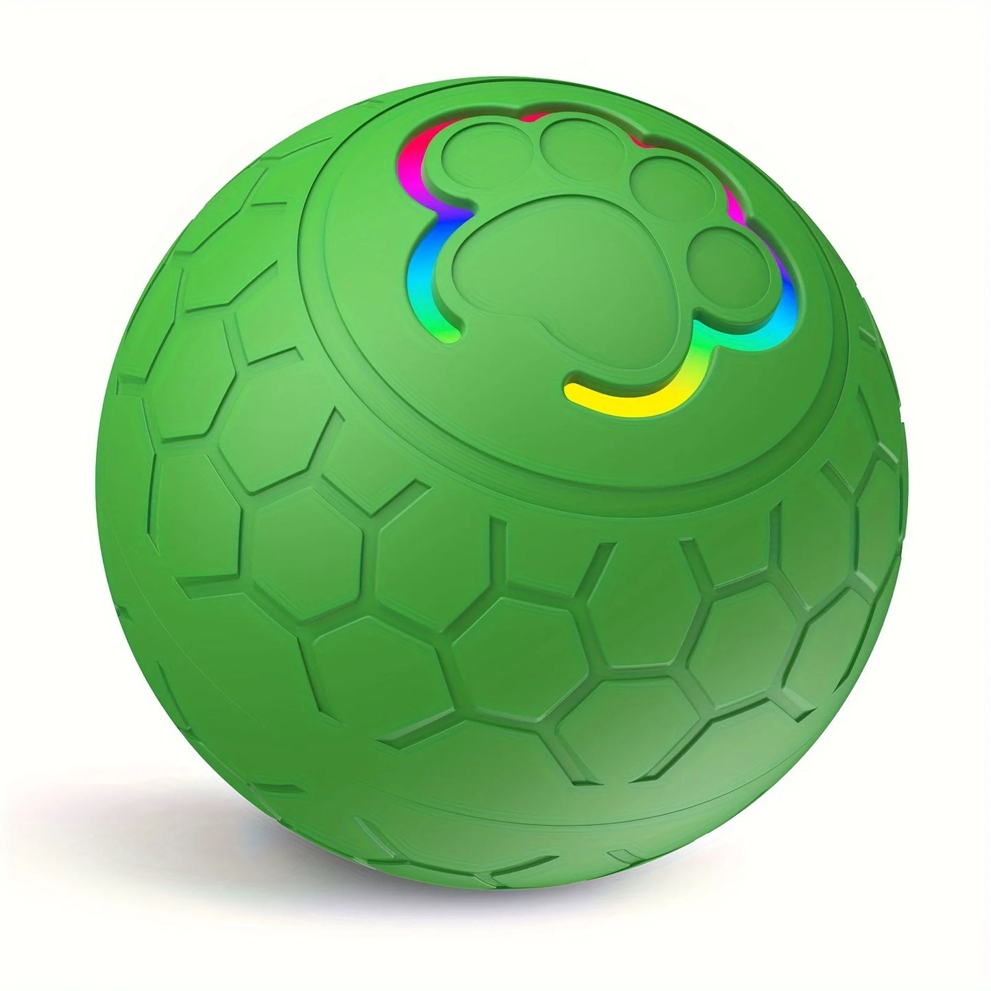 Pelota de juguete interactiva inteligente para perros, pelota de juguete electrónica para mascotas, pelota de juguete USB automática que rebota y rueda con luces RGB para cachorros y gatos.