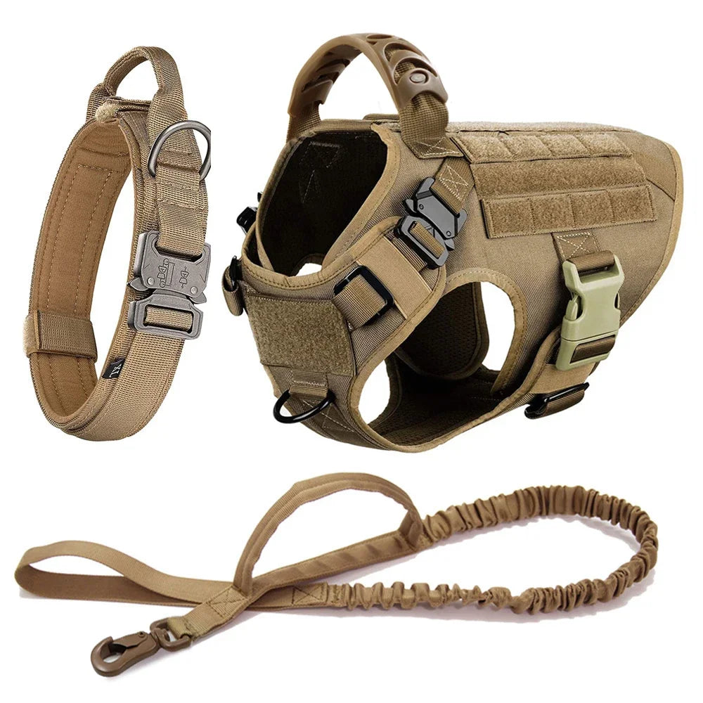 Arnés, collar y correa para perros grandes, bolsas para mascotas, chaleco de entrenamiento para pastor alemán, arneses para perros medianos y grandes, accesorios