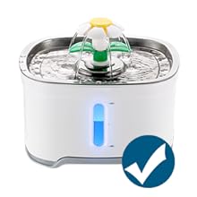 Bomba de agua con luz LED, motor de repuesto para fuente de agua para gatos, dispensador de bebederos con forma de flor, accesorios para mascotas, enchufe USB.