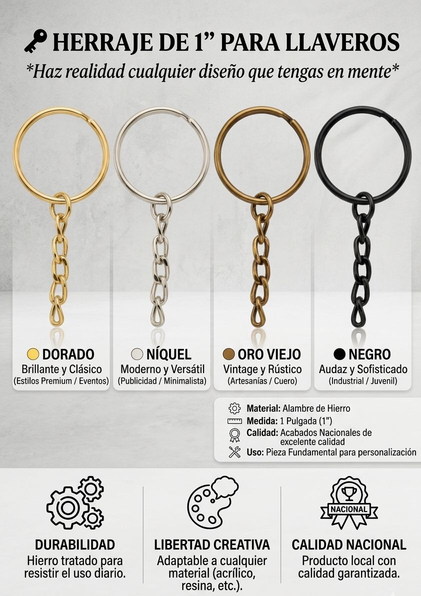 Herraje Llavero 1"-25.4mm