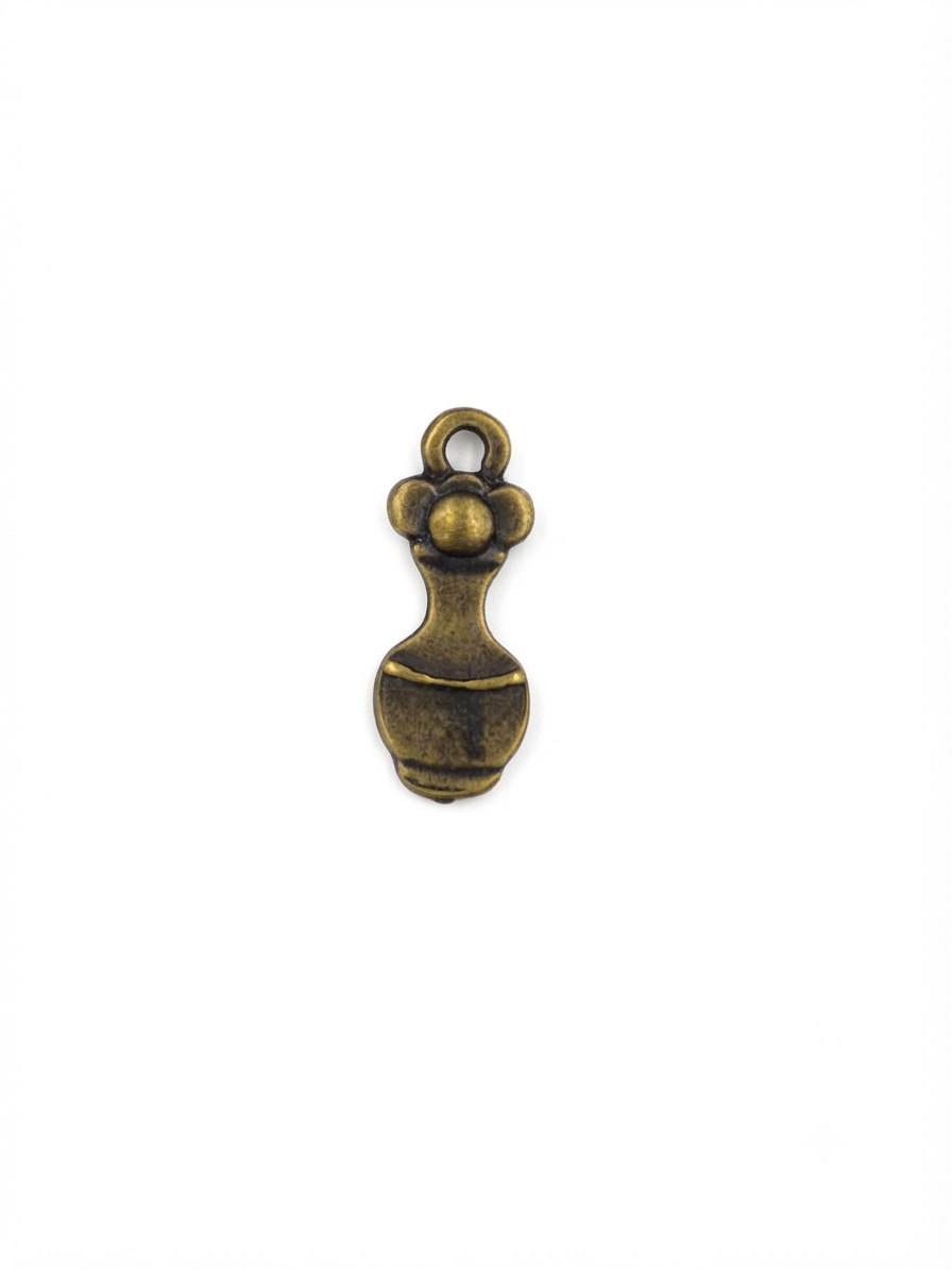 Poporo Plano Pieza Precolombina Oro 20mm