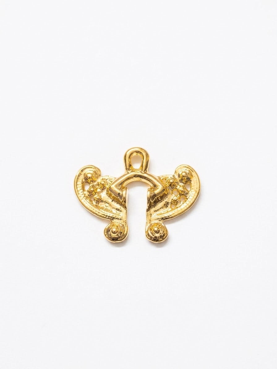 Barroco Pequeño Pieza Precolombina Oro 30mm