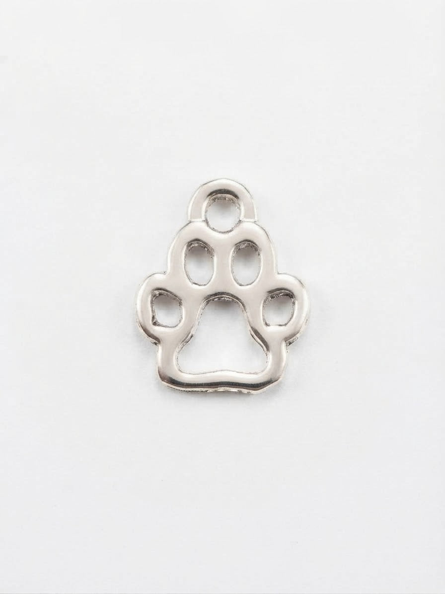 Dije Perrito Huellita Níquel 10mm