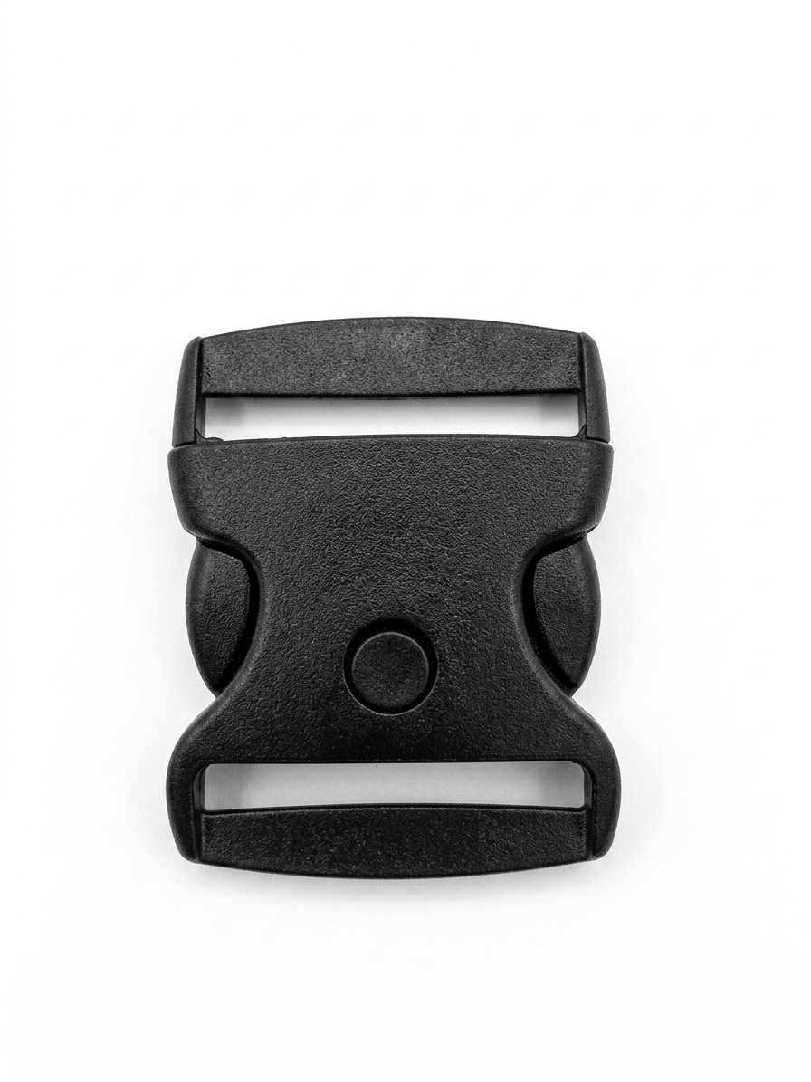 Hebilla Militar Plástica 3 Seguros 57mm Negra