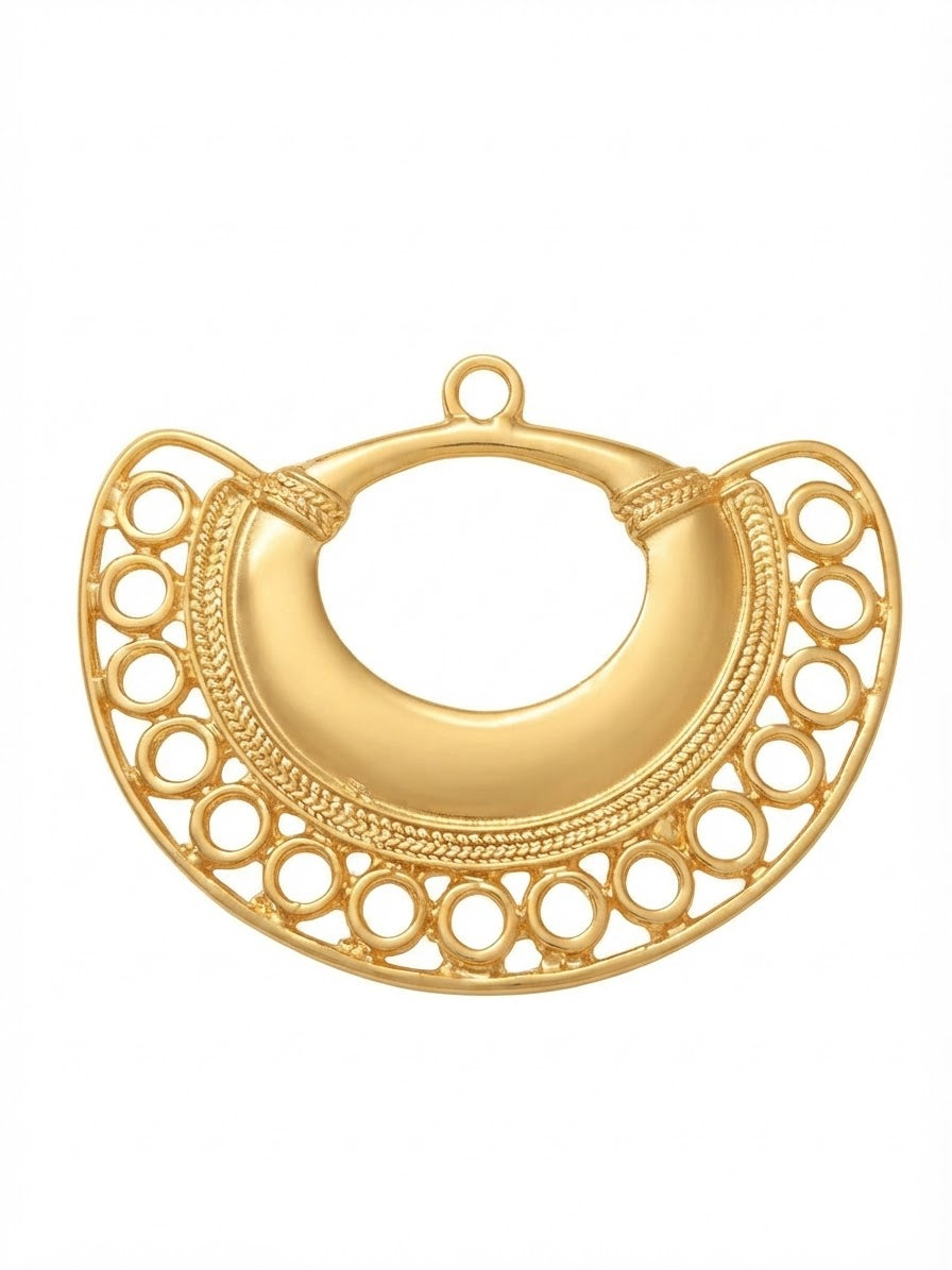 Mixteca GD Pieza Precolombina Oro 68mm