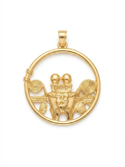 Dorado GD Pieza Precolombina Oro 35mm