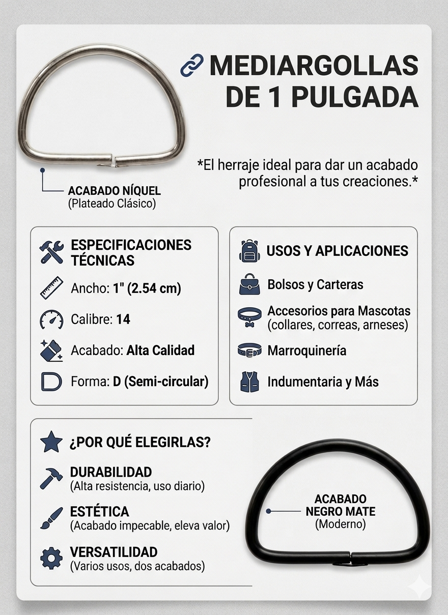 Media Argolla Hierro 1"-25.4mm Calibre 14