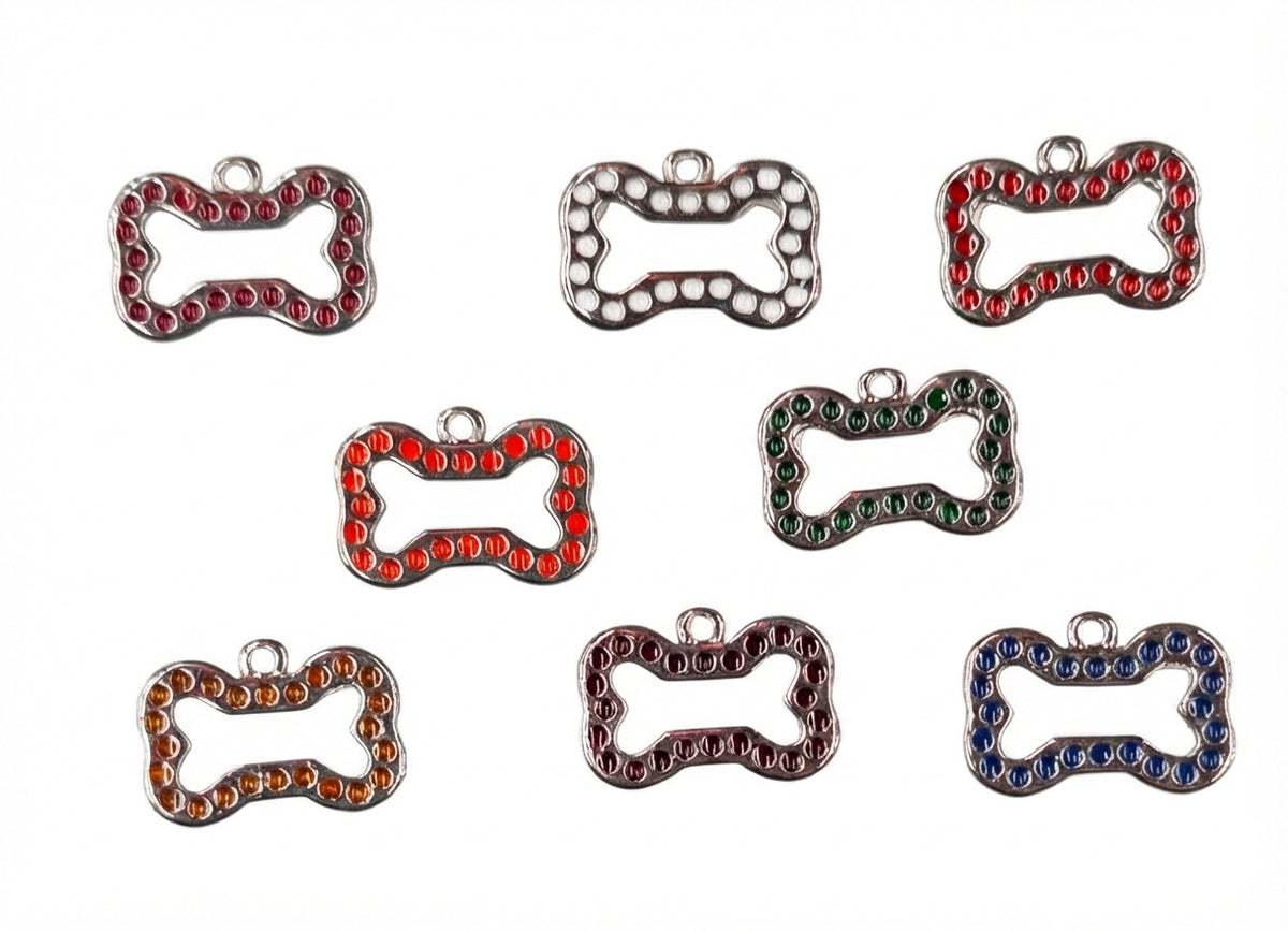 Dije Hueso Silueta Colores Para Mascota 20mm