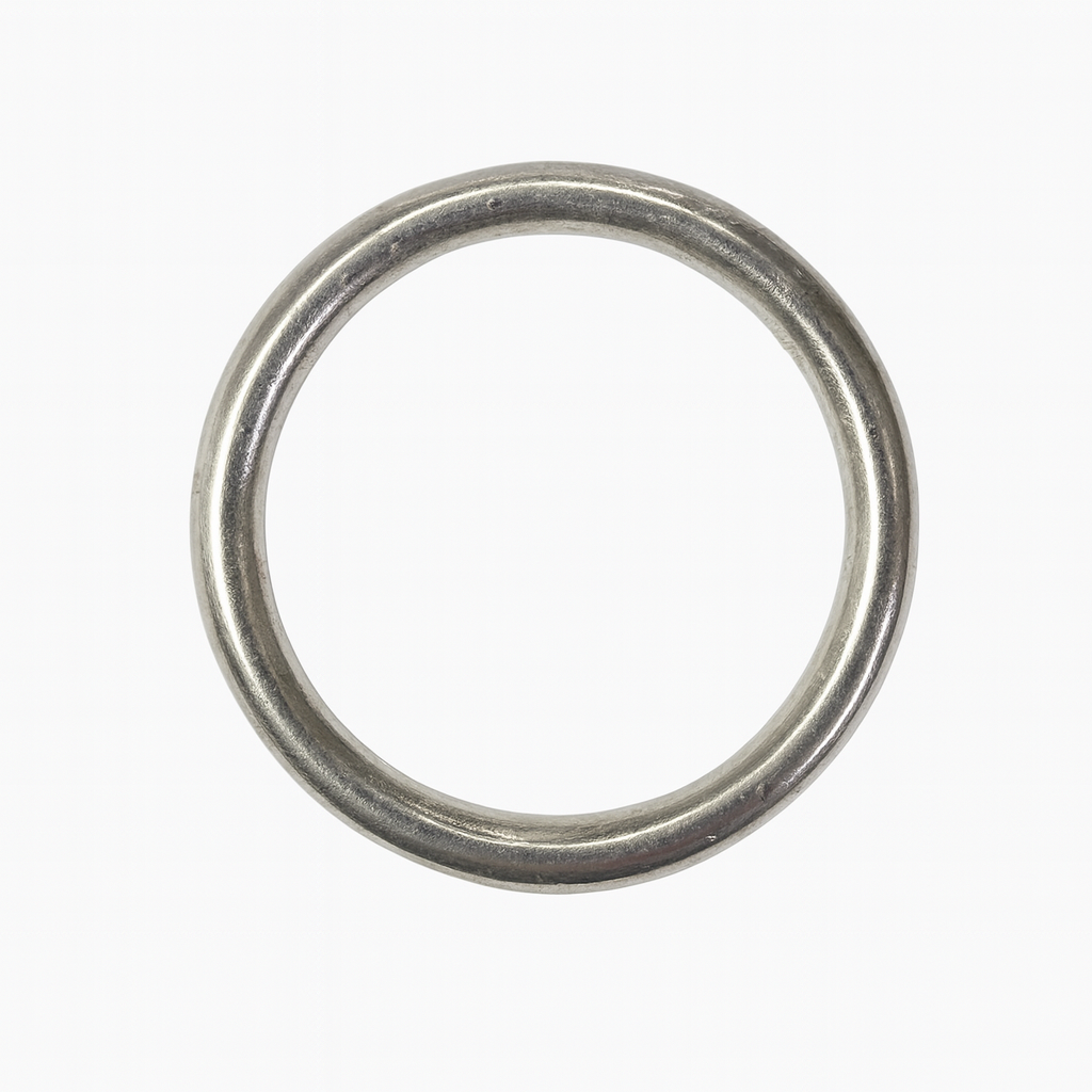 Argolla 38.1mm (1” 1/2) Acero Inoxidable  Color Natural