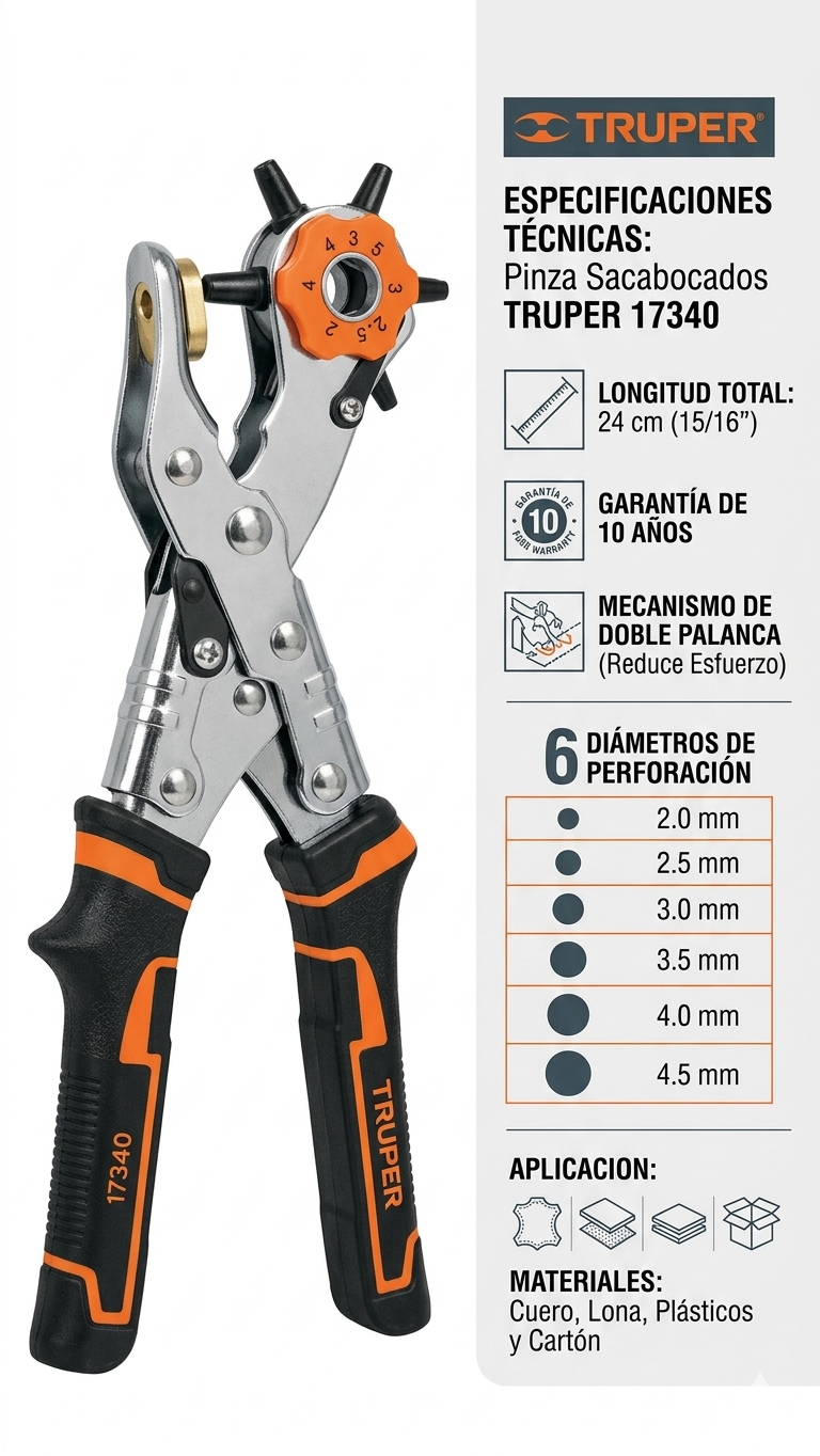 Pinza sacabocado Truper