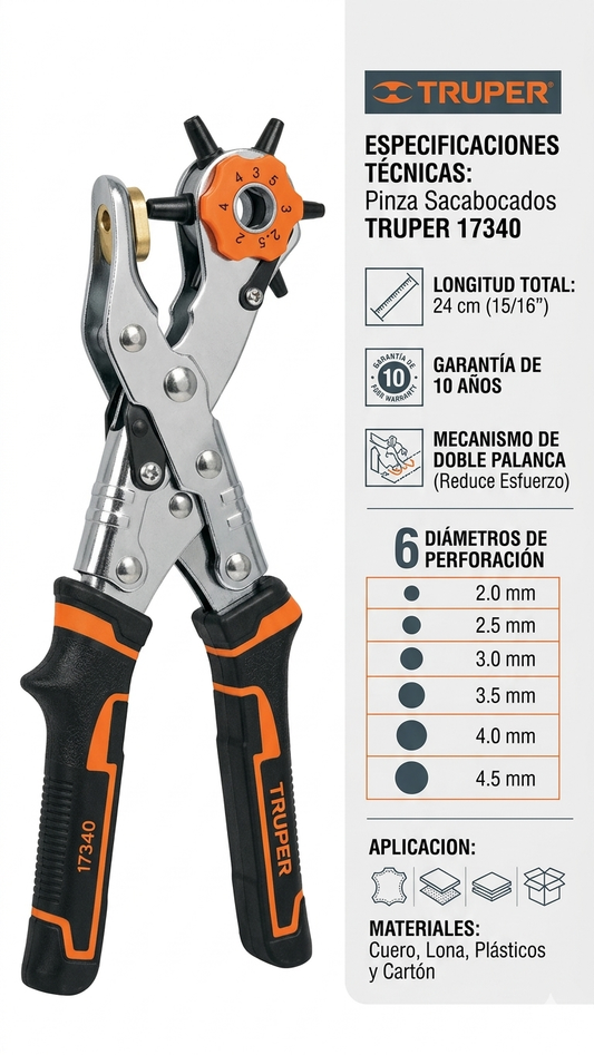Pinza sacabocado Truper