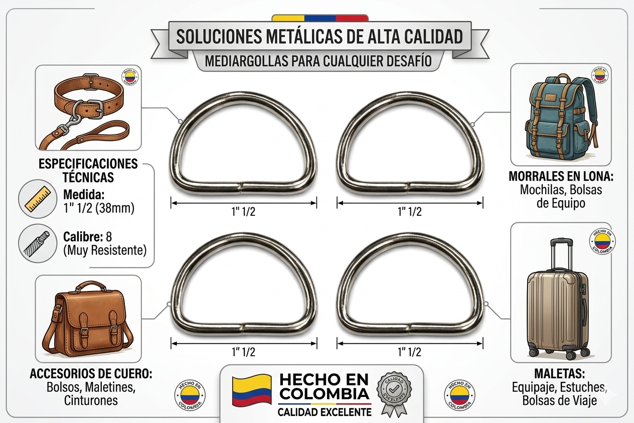 Media Argolla 1"1/2 Calibre 8 Níquel