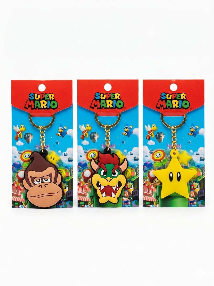 Llavero Goma Universo Mario Bros.