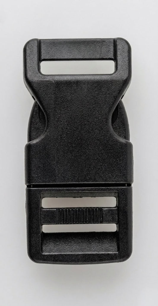 Hebilla Chapa Plástica 10mm  Negra 1cm