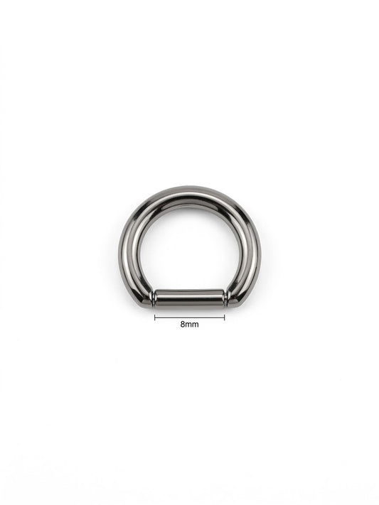 Medirargolla Zamac Lujo Niquel Negro 8mm
