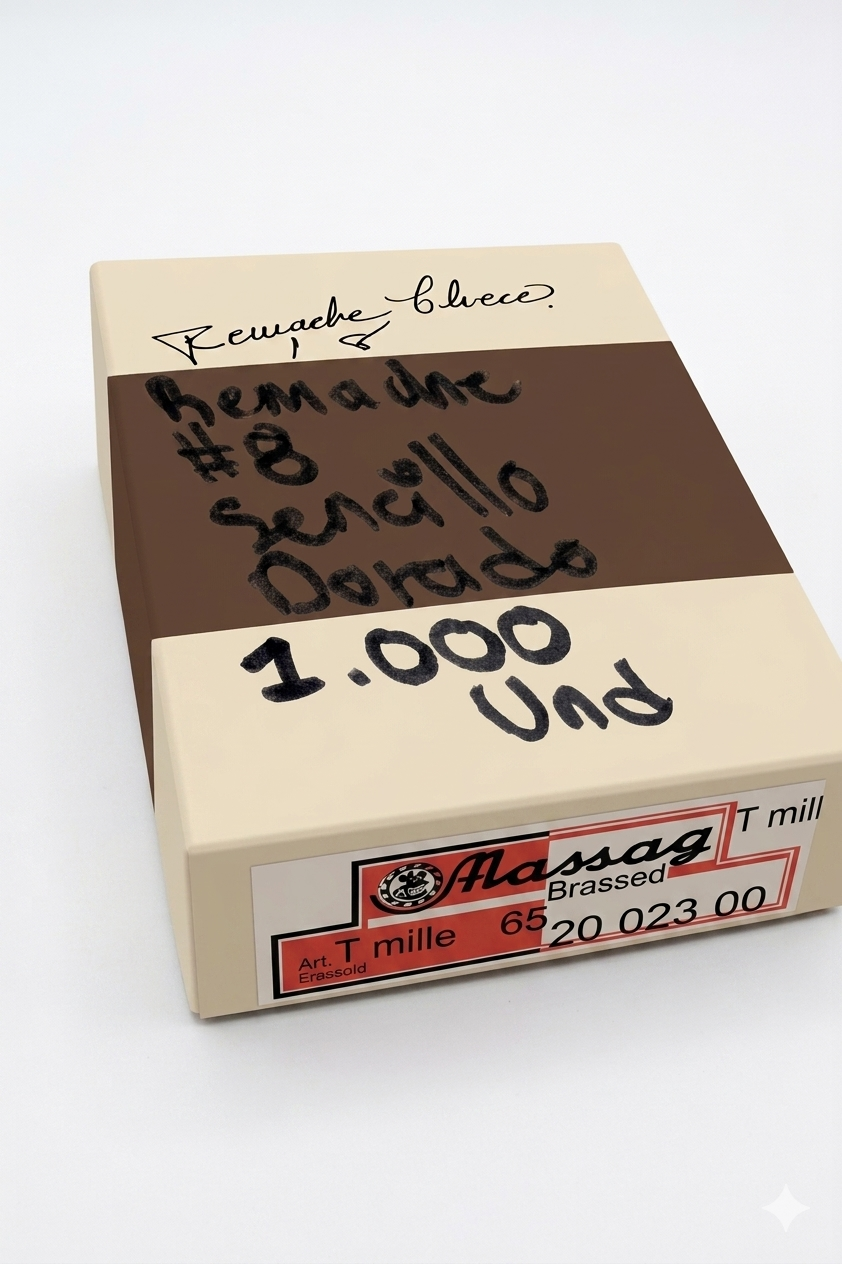 Caja Remache 1908 x1000 Unidades Dorado