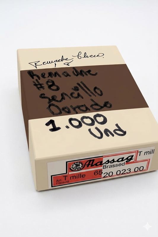 Caja Remache 1908 x1000 Unidades Dorado