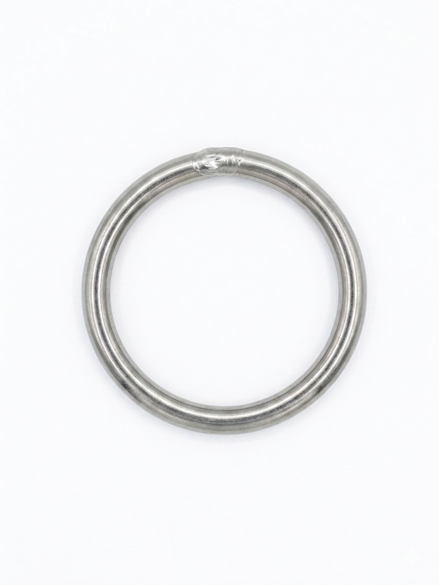 Argolla 38.1mm (1” 1/2) Acero Inoxidable  Color Natural