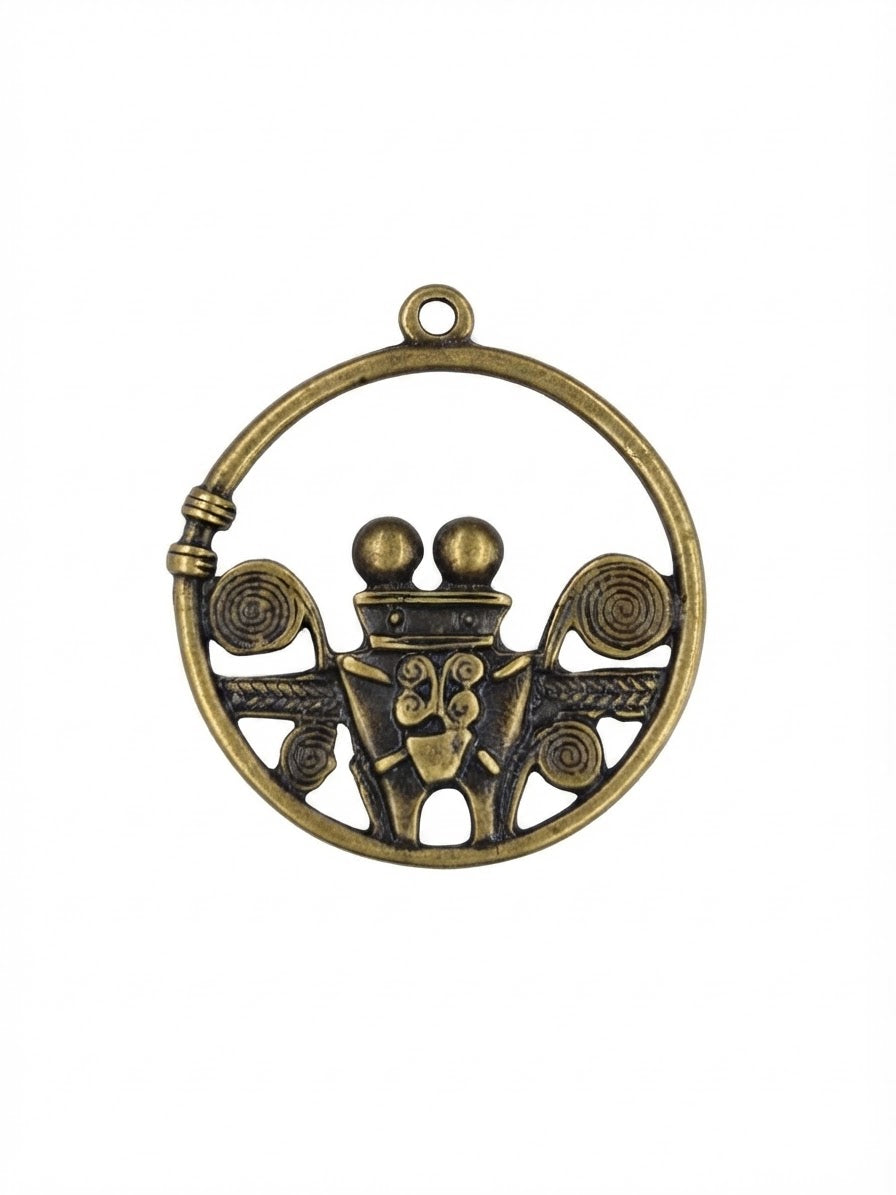 Dorado GD Pieza Precolombina Oro 35mm