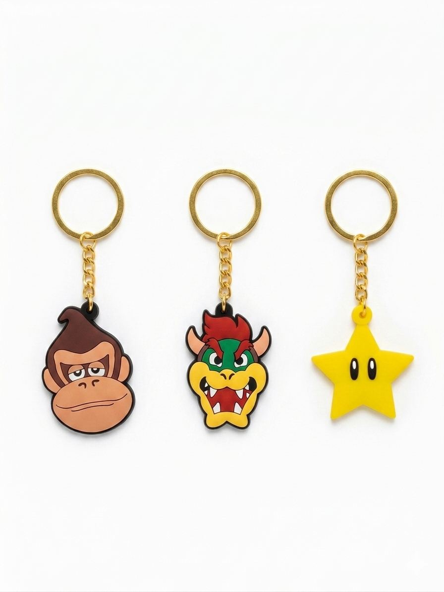 Llavero Goma Universo Mario Bros.