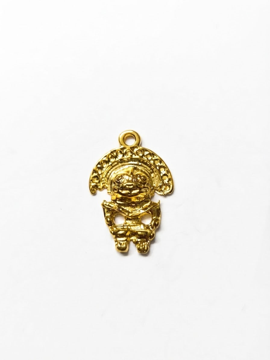 Rin-Rin Pieza Precolombina Oro 25mm
