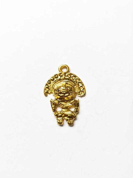 Rin-Rin Pieza Precolombina Oro 25mm