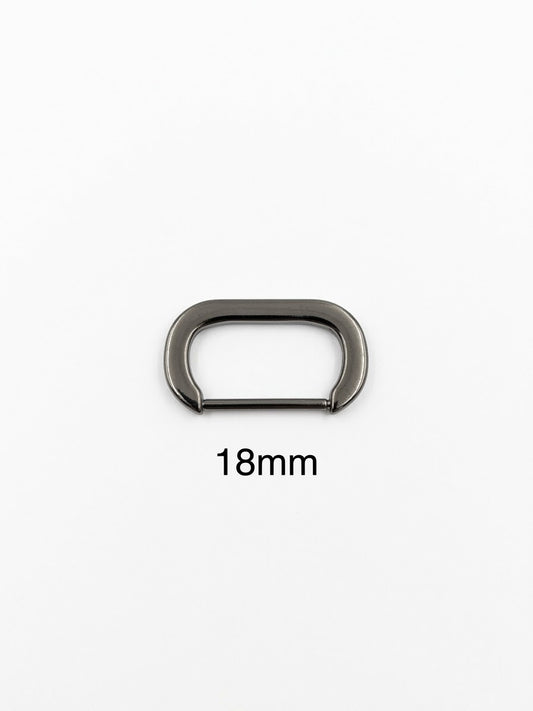 Ovalo Zamac 18mm Níquel Negro
